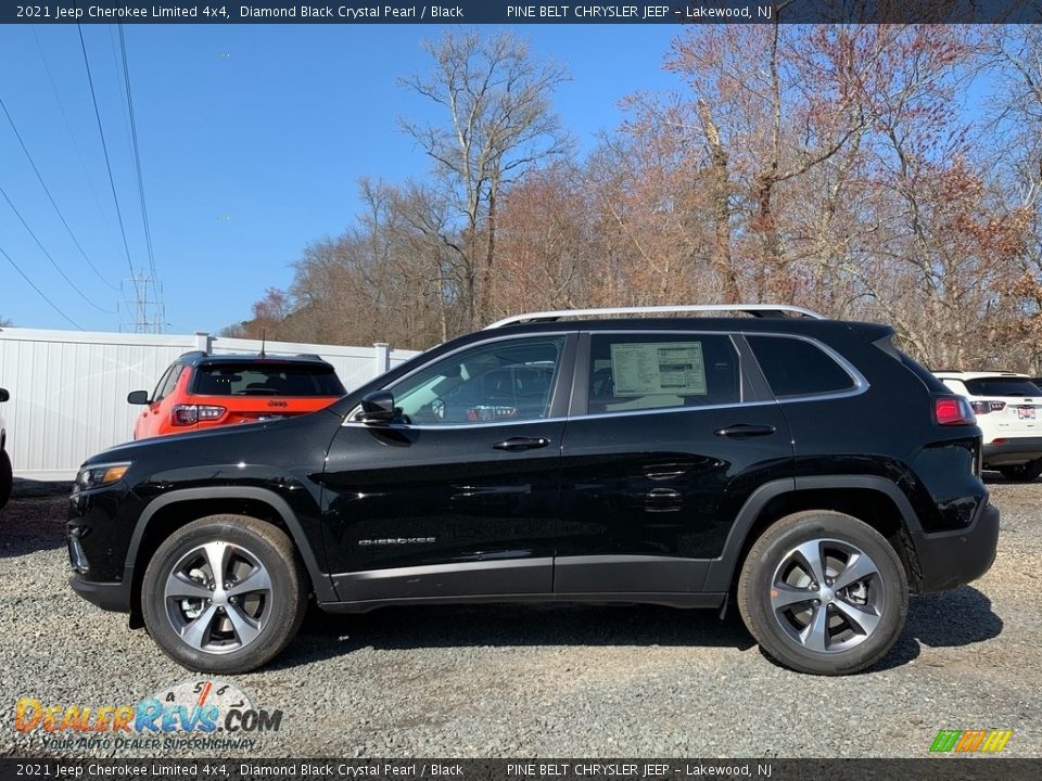 2021 Jeep Cherokee Limited 4x4 Diamond Black Crystal Pearl / Black Photo #4