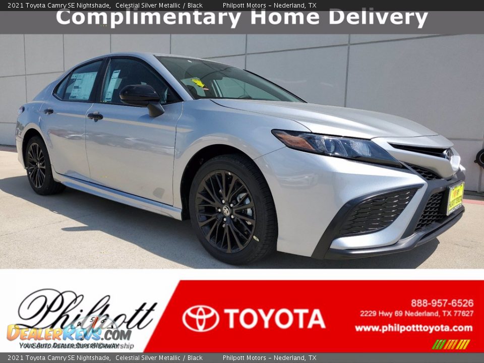 2021 Toyota Camry SE Nightshade Celestial Silver Metallic / Black Photo #1