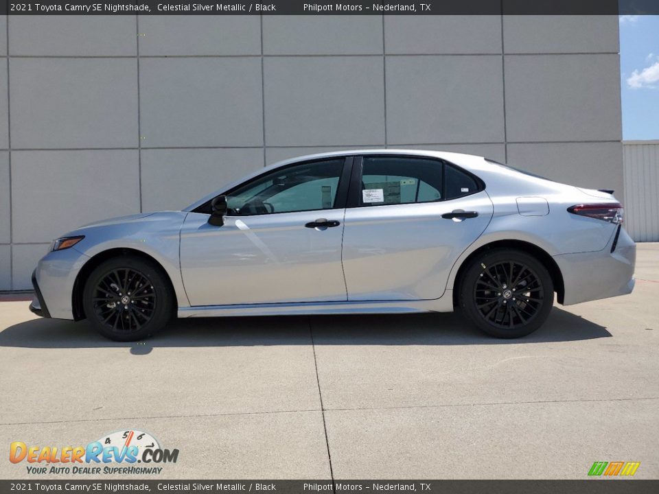 2021 Toyota Camry SE Nightshade Celestial Silver Metallic / Black Photo #7