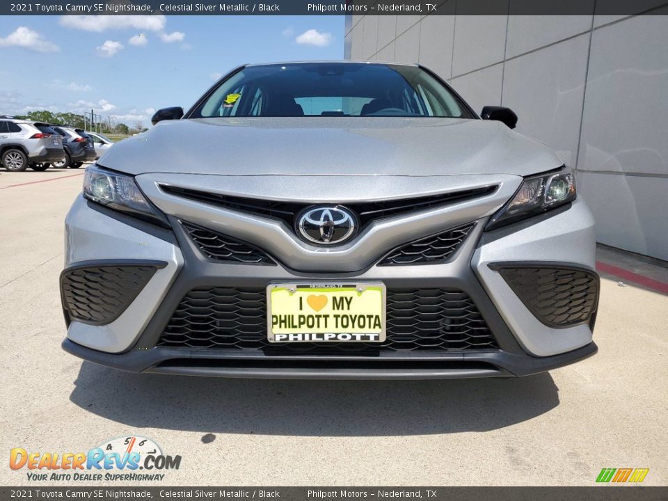 2021 Toyota Camry SE Nightshade Celestial Silver Metallic / Black Photo #9