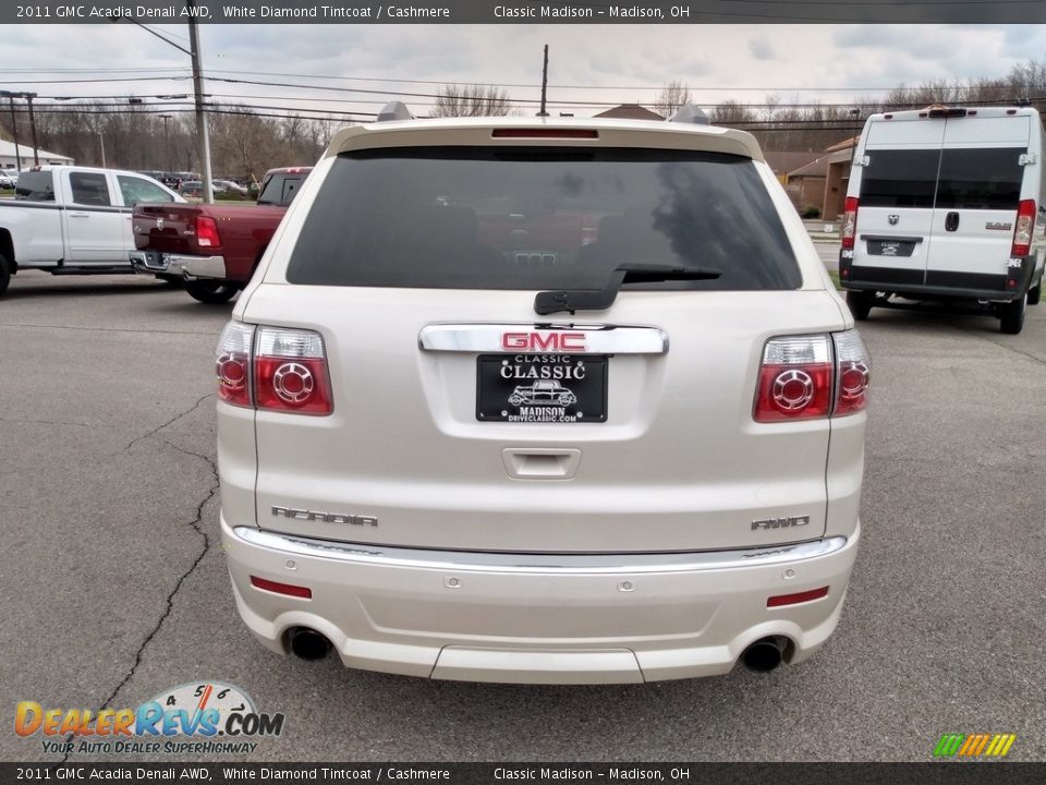 2011 GMC Acadia Denali AWD White Diamond Tintcoat / Cashmere Photo #7