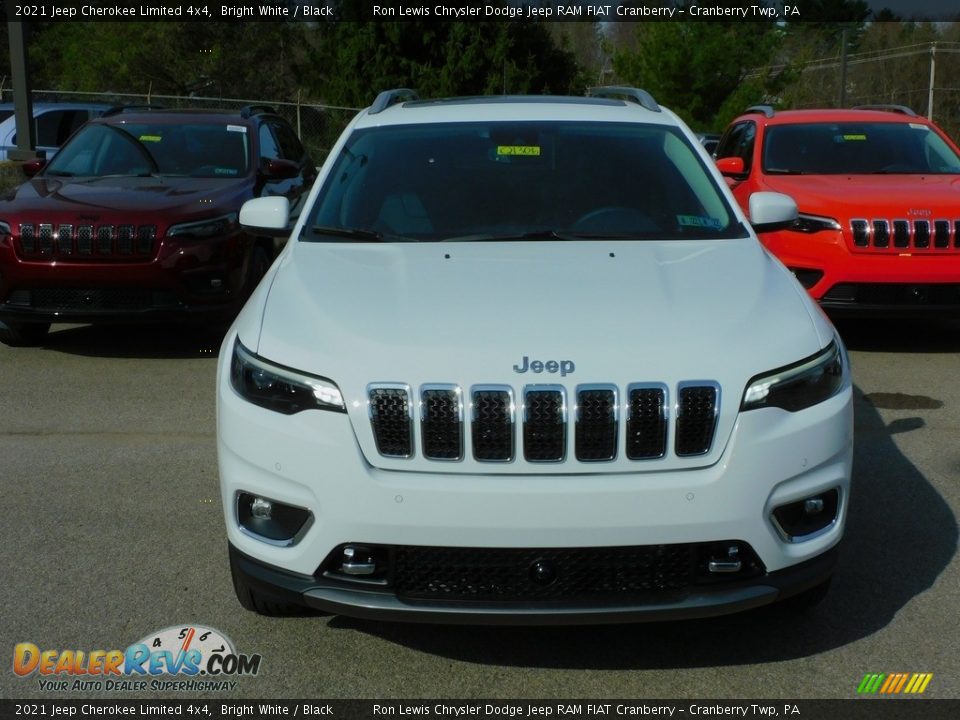 2021 Jeep Cherokee Limited 4x4 Bright White / Black Photo #2