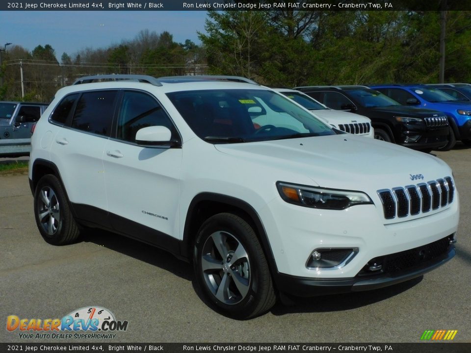 2021 Jeep Cherokee Limited 4x4 Bright White / Black Photo #3