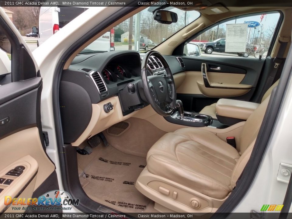 2011 GMC Acadia Denali AWD White Diamond Tintcoat / Cashmere Photo #10