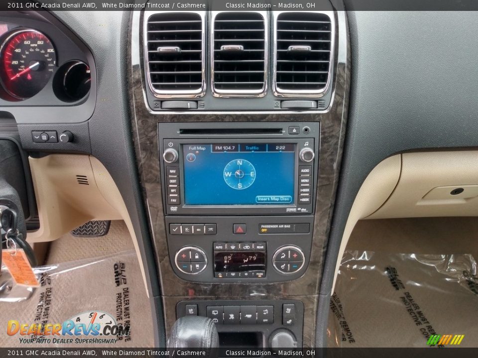 2011 GMC Acadia Denali AWD White Diamond Tintcoat / Cashmere Photo #12