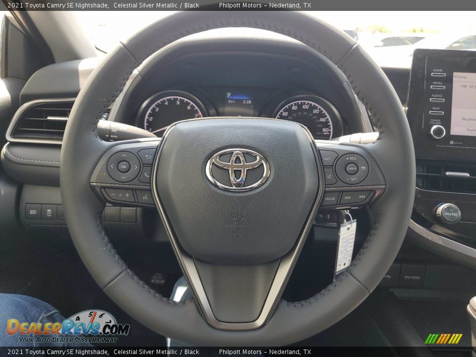 2021 Toyota Camry SE Nightshade Celestial Silver Metallic / Black Photo #15
