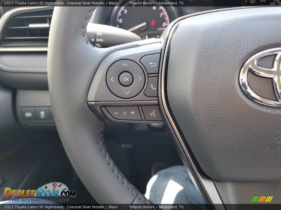 2021 Toyota Camry SE Nightshade Celestial Silver Metallic / Black Photo #16