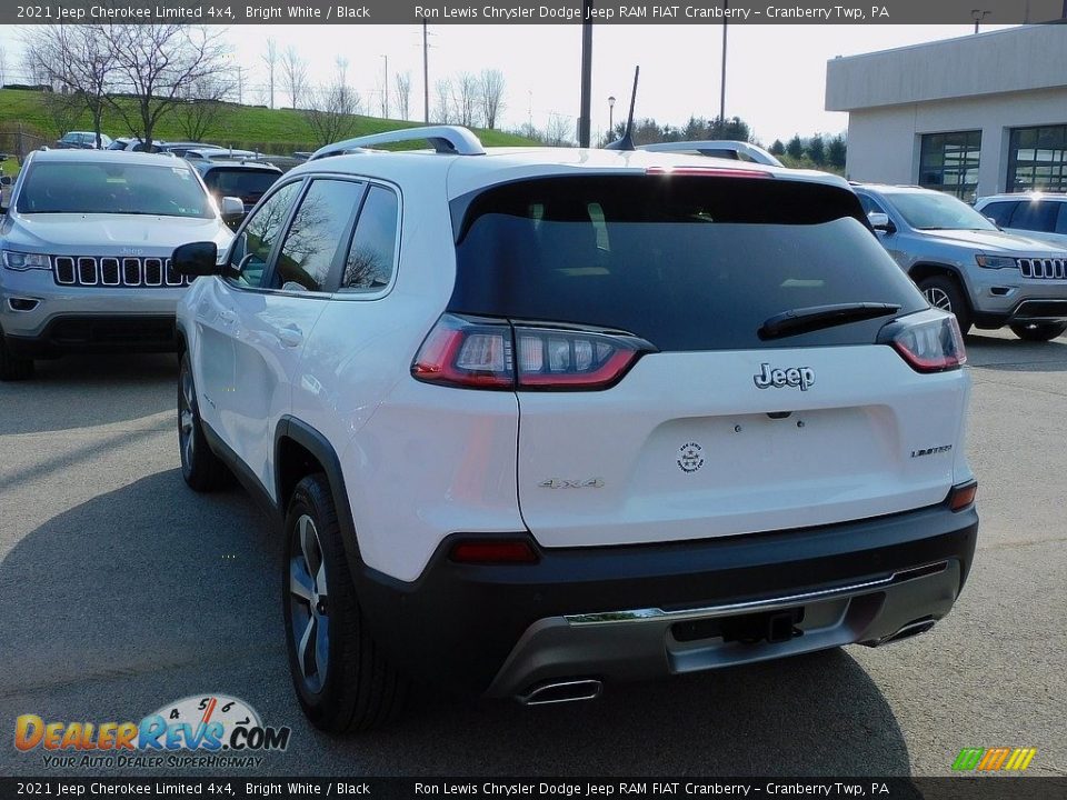 2021 Jeep Cherokee Limited 4x4 Bright White / Black Photo #8