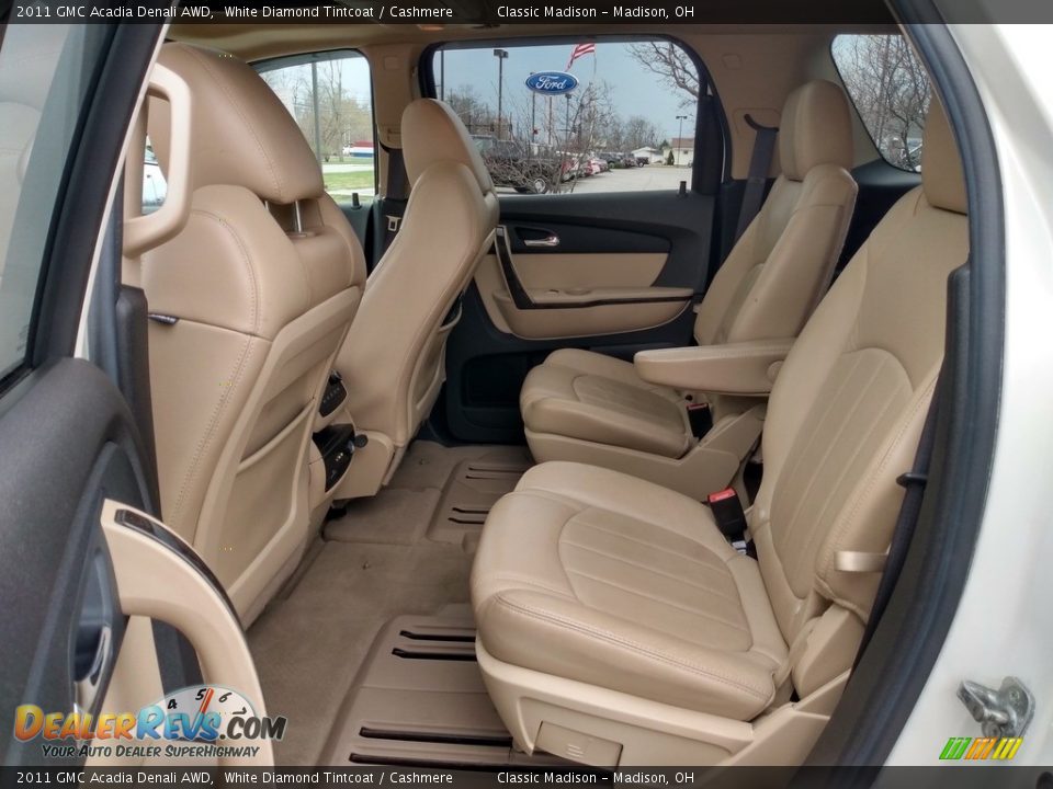 2011 GMC Acadia Denali AWD White Diamond Tintcoat / Cashmere Photo #15