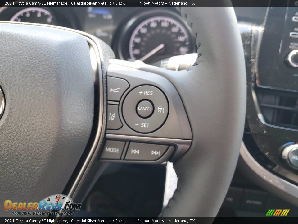 2021 Toyota Camry SE Nightshade Celestial Silver Metallic / Black Photo #17