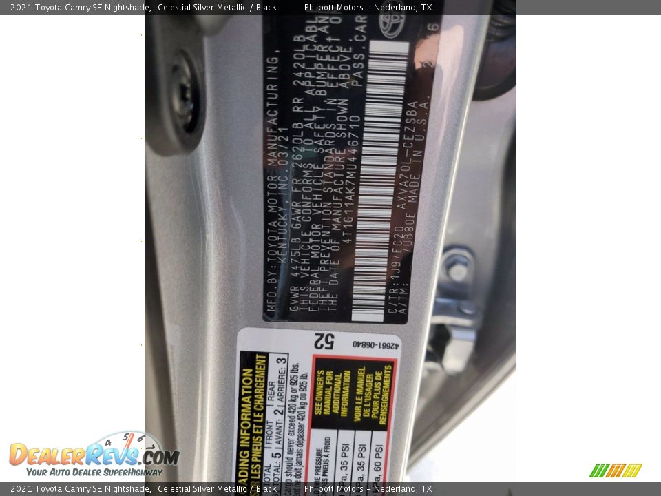 2021 Toyota Camry SE Nightshade Celestial Silver Metallic / Black Photo #25