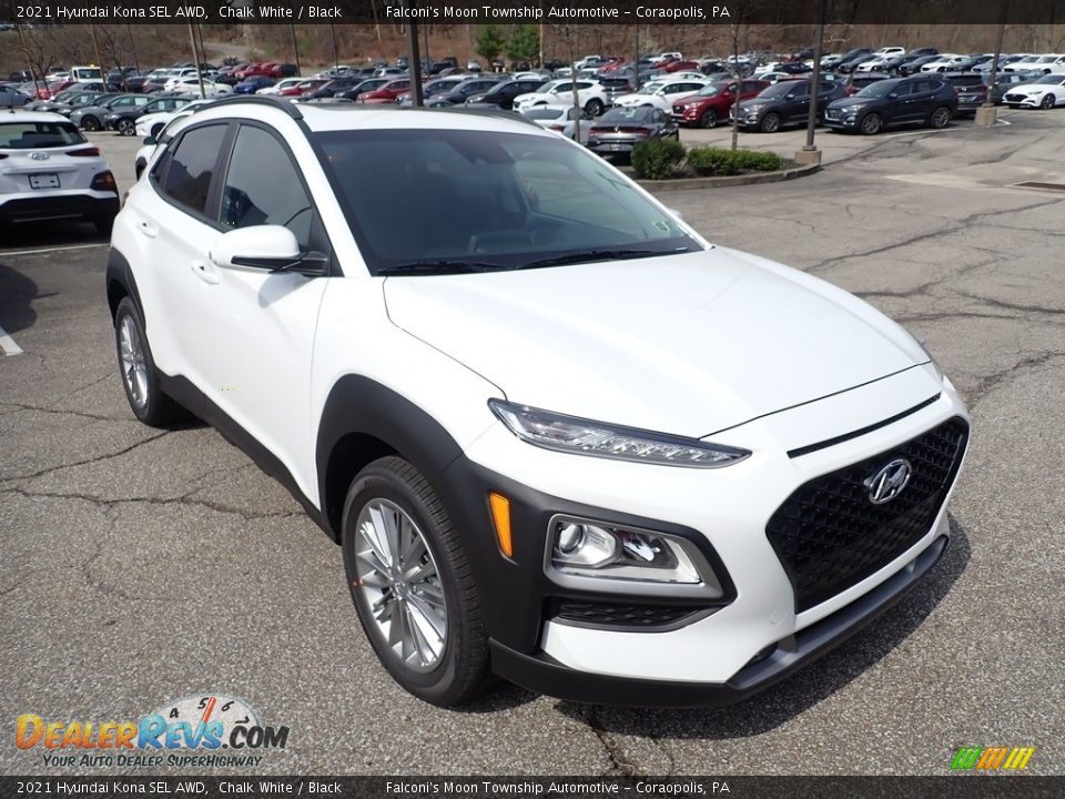 2021 Hyundai Kona SEL AWD Chalk White / Black Photo #3