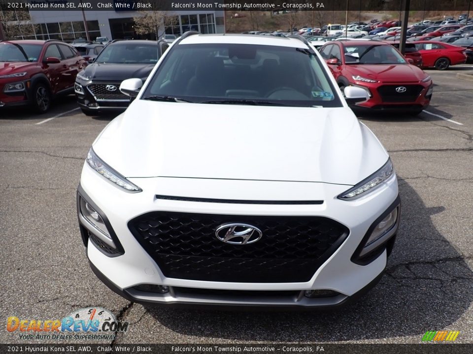 2021 Hyundai Kona SEL AWD Chalk White / Black Photo #4