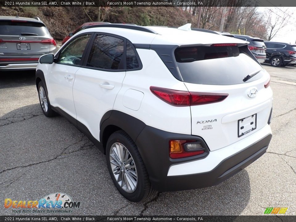 2021 Hyundai Kona SEL AWD Chalk White / Black Photo #6