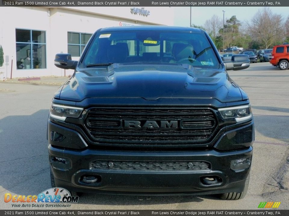 2021 Ram 1500 Limited Crew Cab 4x4 Diamond Black Crystal Pearl / Black Photo #2