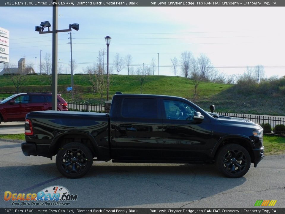 2021 Ram 1500 Limited Crew Cab 4x4 Diamond Black Crystal Pearl / Black Photo #4