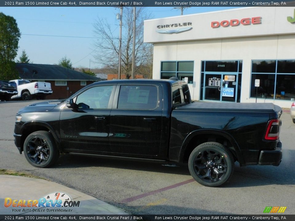 2021 Ram 1500 Limited Crew Cab 4x4 Diamond Black Crystal Pearl / Black Photo #9