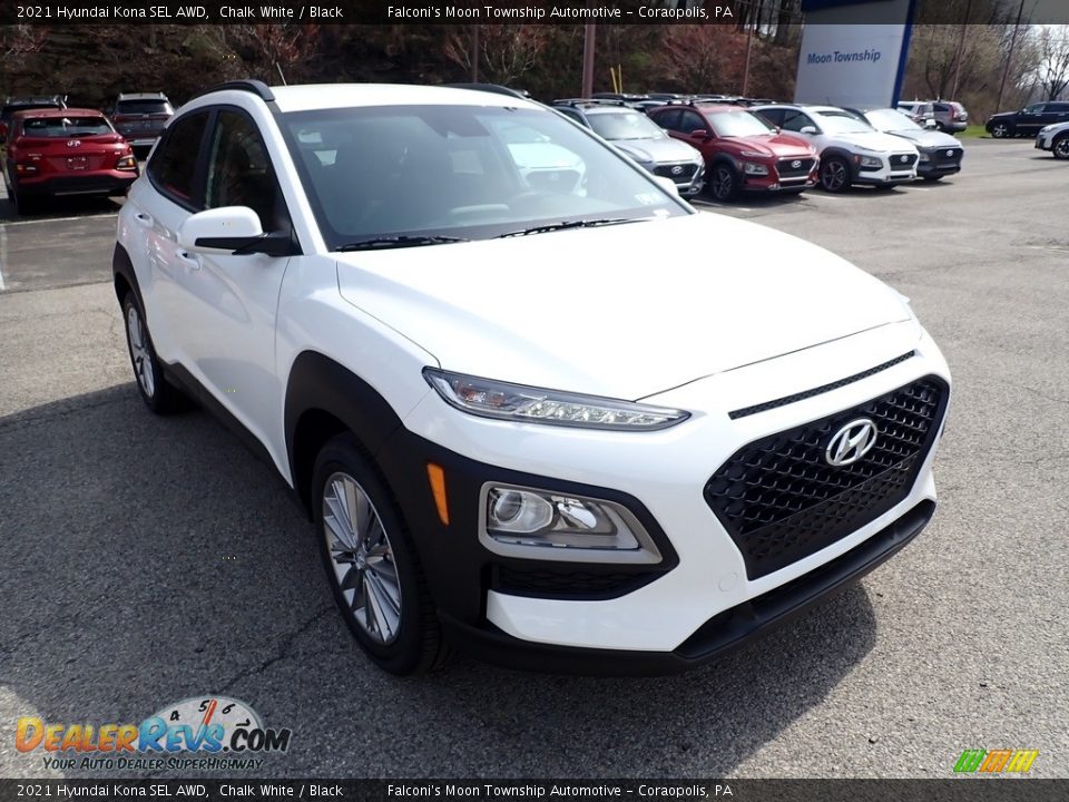 2021 Hyundai Kona SEL AWD Chalk White / Black Photo #3