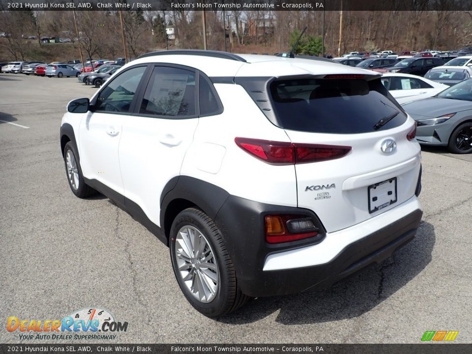 2021 Hyundai Kona SEL AWD Chalk White / Black Photo #6