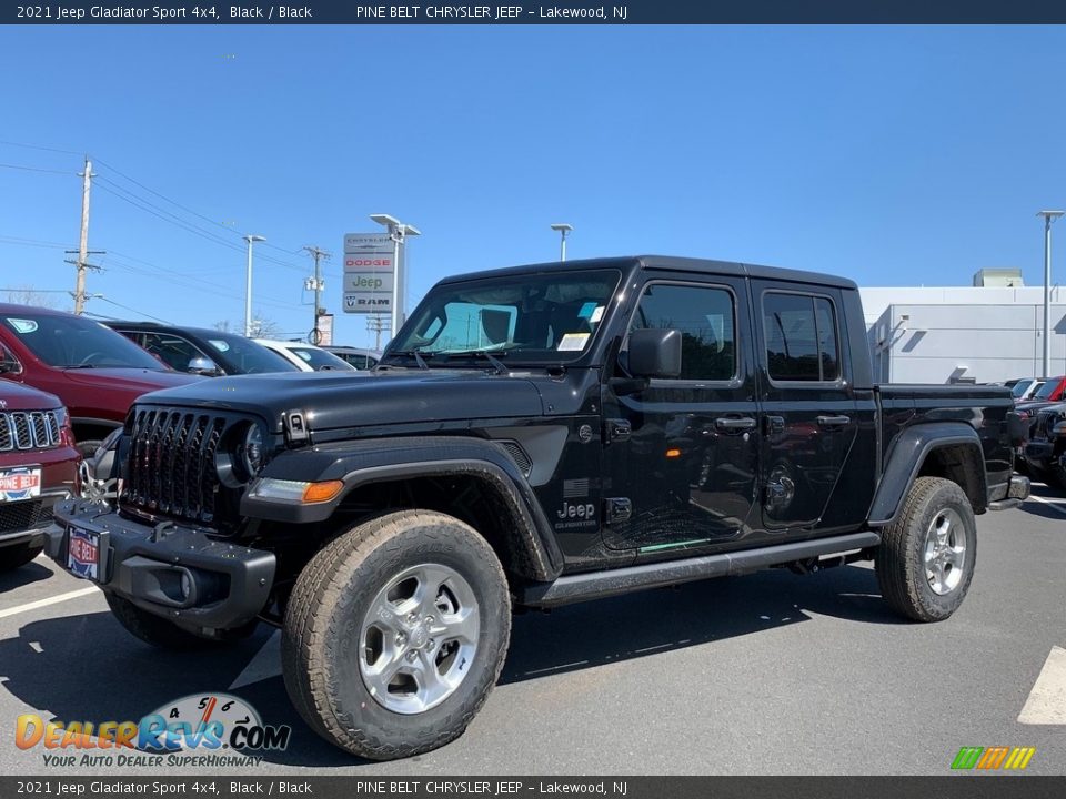 2021 Jeep Gladiator Sport 4x4 Black / Black Photo #1