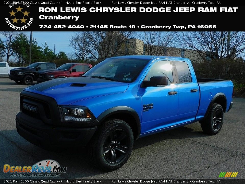 2021 Ram 1500 Classic Quad Cab 4x4 Hydro Blue Pearl / Black Photo #1