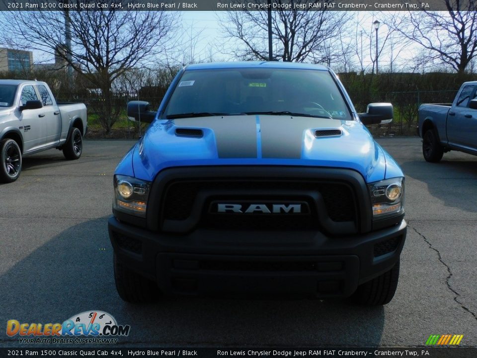 2021 Ram 1500 Classic Quad Cab 4x4 Hydro Blue Pearl / Black Photo #2