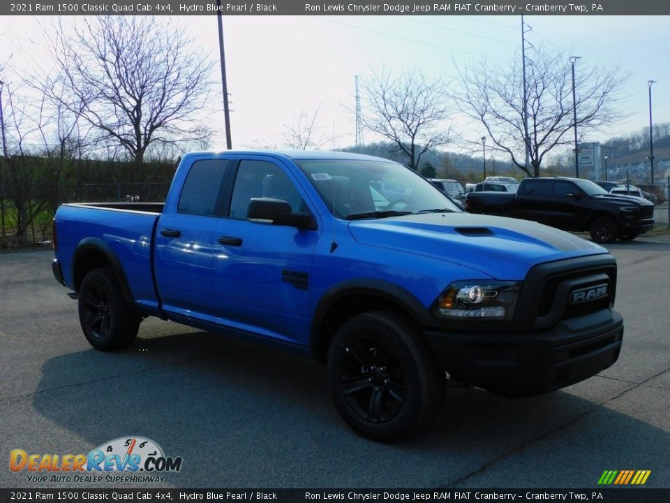 2021 Ram 1500 Classic Quad Cab 4x4 Hydro Blue Pearl / Black Photo #3