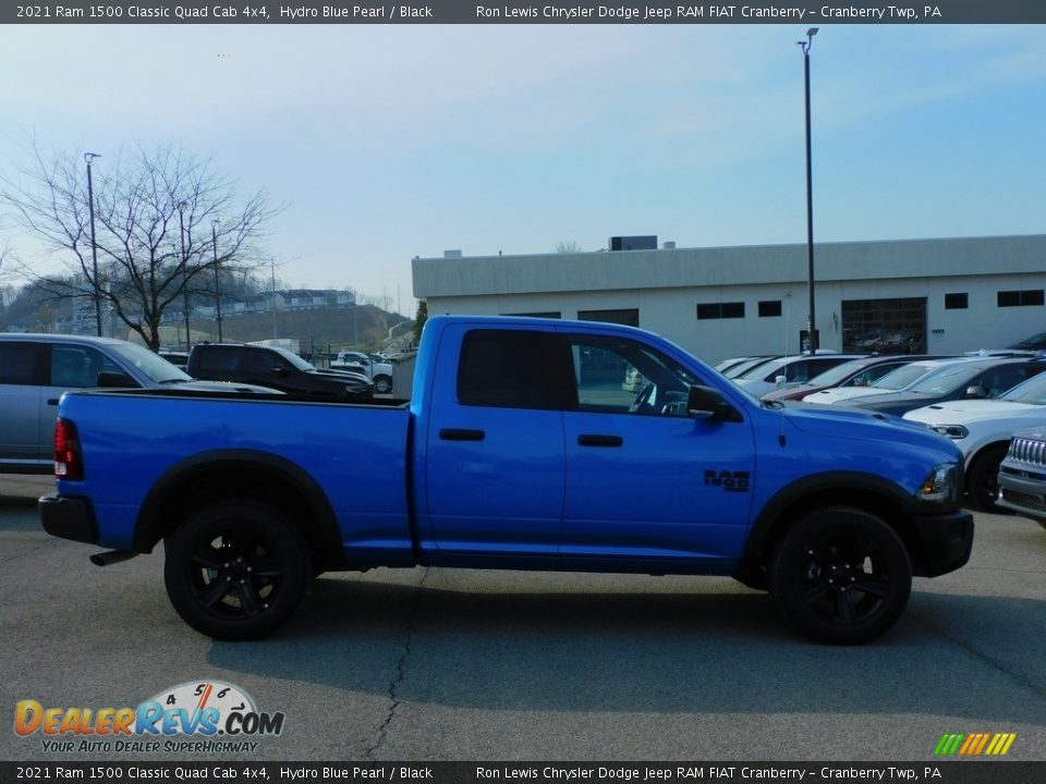 2021 Ram 1500 Classic Quad Cab 4x4 Hydro Blue Pearl / Black Photo #4