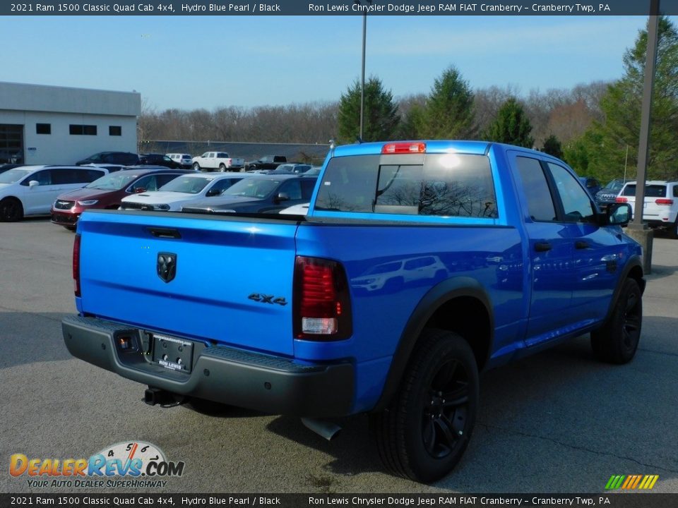 2021 Ram 1500 Classic Quad Cab 4x4 Hydro Blue Pearl / Black Photo #5