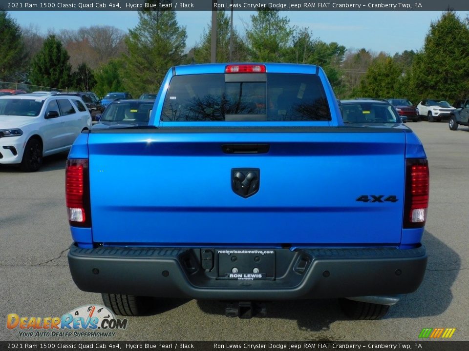 2021 Ram 1500 Classic Quad Cab 4x4 Hydro Blue Pearl / Black Photo #6