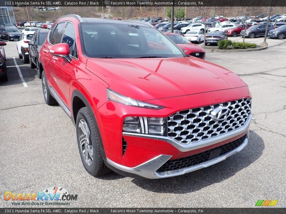 2021 Hyundai Santa Fe SEL AWD Calypso Red / Black Photo #3