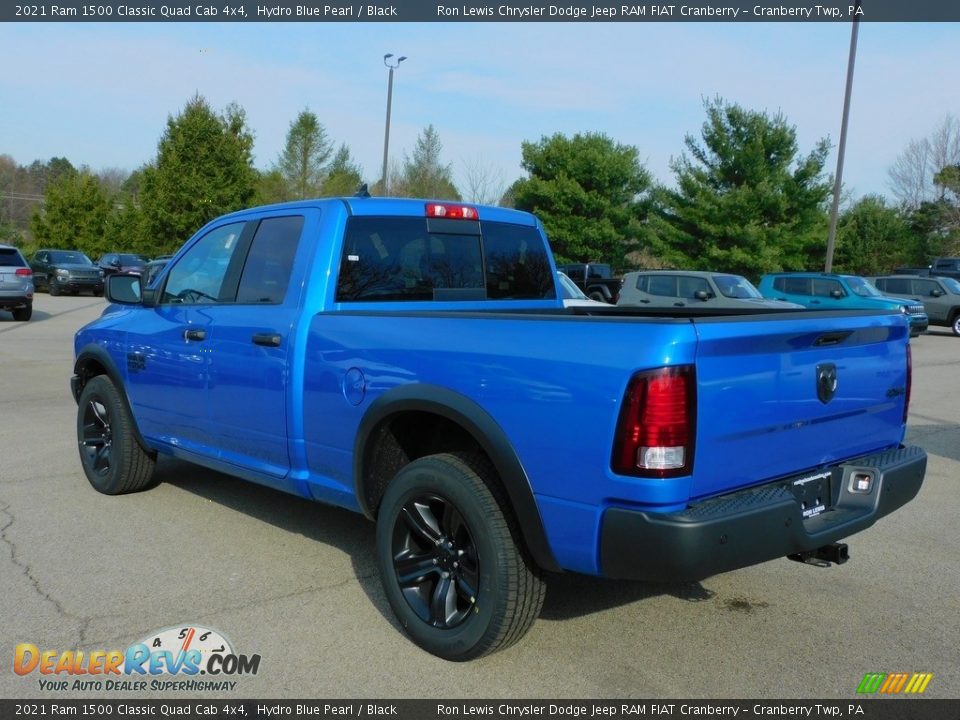 2021 Ram 1500 Classic Quad Cab 4x4 Hydro Blue Pearl / Black Photo #8