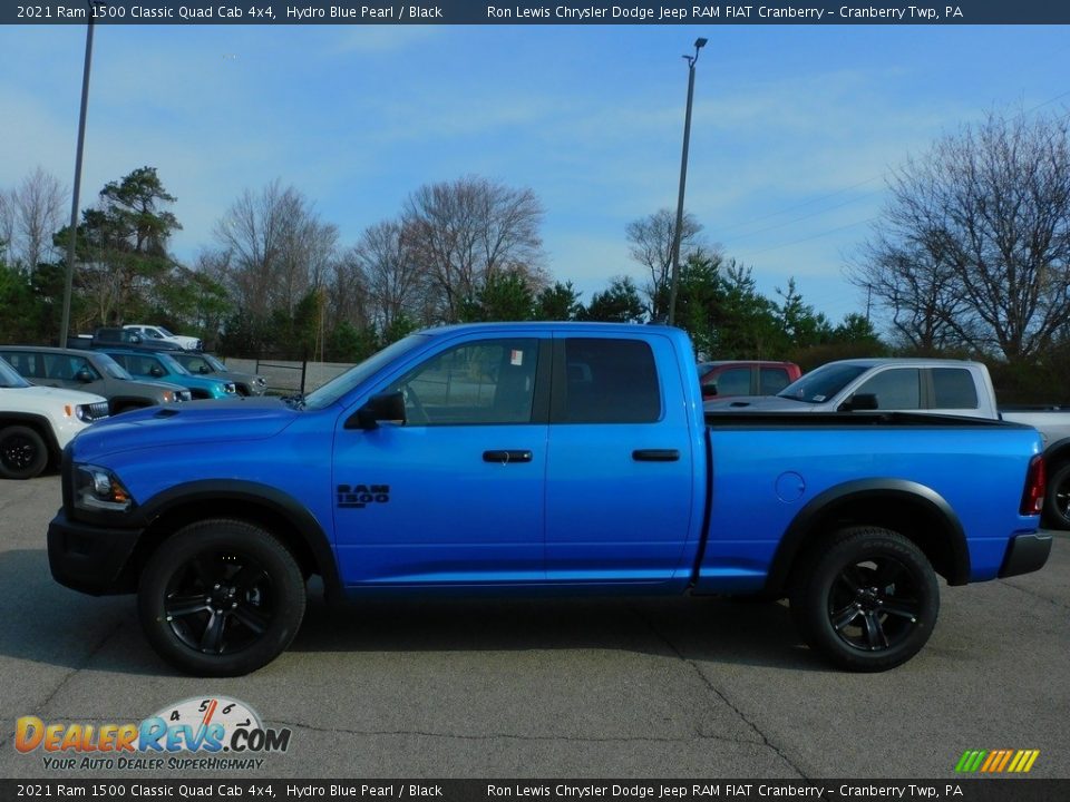 2021 Ram 1500 Classic Quad Cab 4x4 Hydro Blue Pearl / Black Photo #9