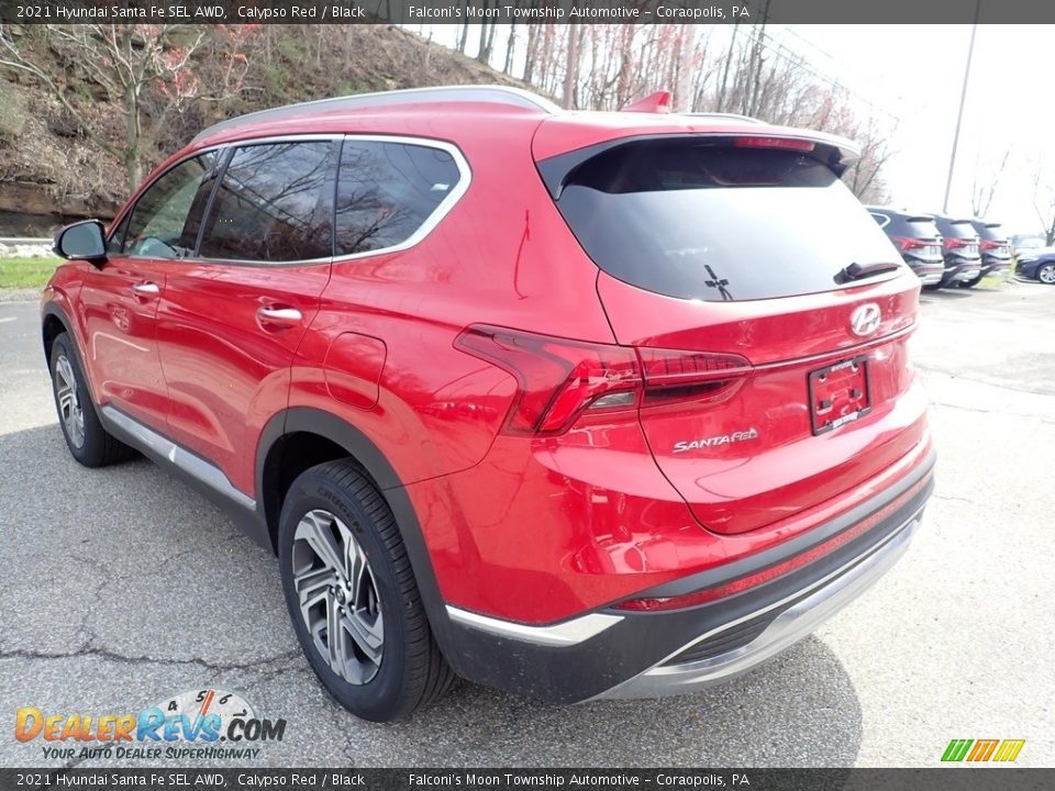 2021 Hyundai Santa Fe SEL AWD Calypso Red / Black Photo #6