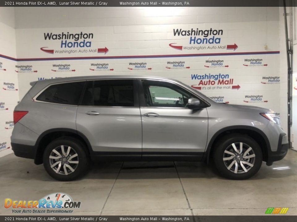 2021 Honda Pilot EX-L AWD Lunar Silver Metallic / Gray Photo #1