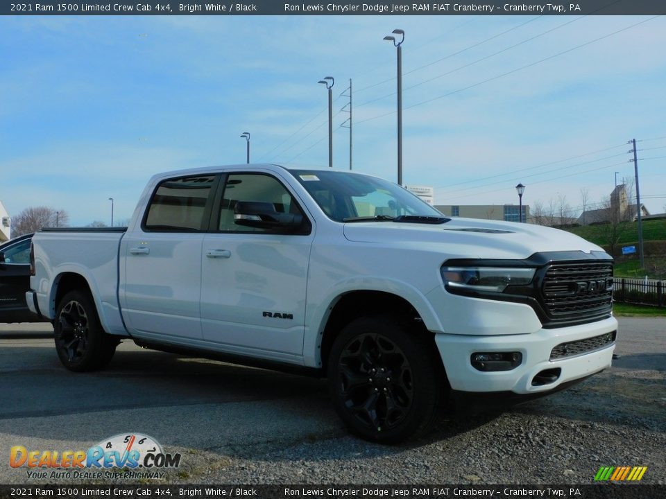 2021 Ram 1500 Limited Crew Cab 4x4 Bright White / Black Photo #3