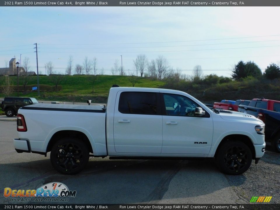 2021 Ram 1500 Limited Crew Cab 4x4 Bright White / Black Photo #4