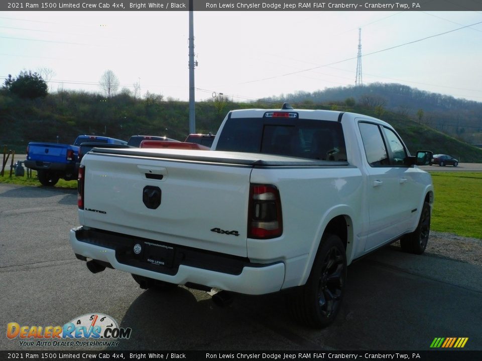 2021 Ram 1500 Limited Crew Cab 4x4 Bright White / Black Photo #5