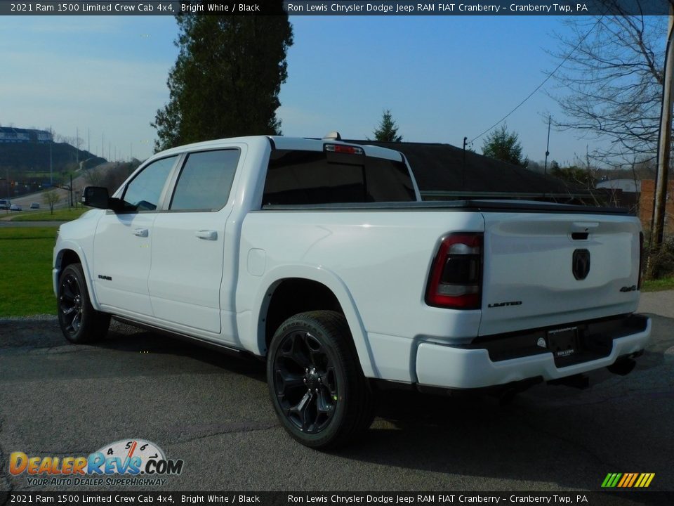 2021 Ram 1500 Limited Crew Cab 4x4 Bright White / Black Photo #8