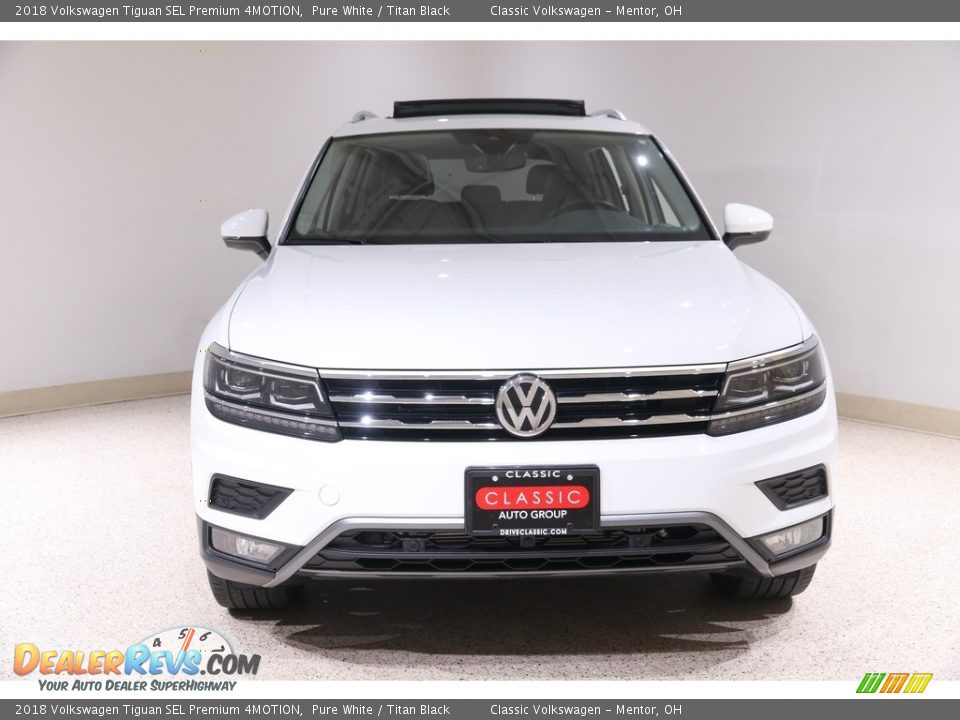 2018 Volkswagen Tiguan SEL Premium 4MOTION Pure White / Titan Black Photo #2