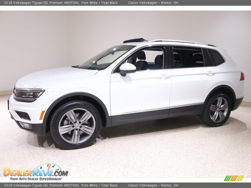 2018 Volkswagen Tiguan SEL Premium 4MOTION Pure White / Titan Black Photo #3