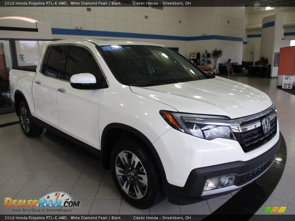 2019 Honda Ridgeline RTL-E AWD White Diamond Pearl / Black Photo #3