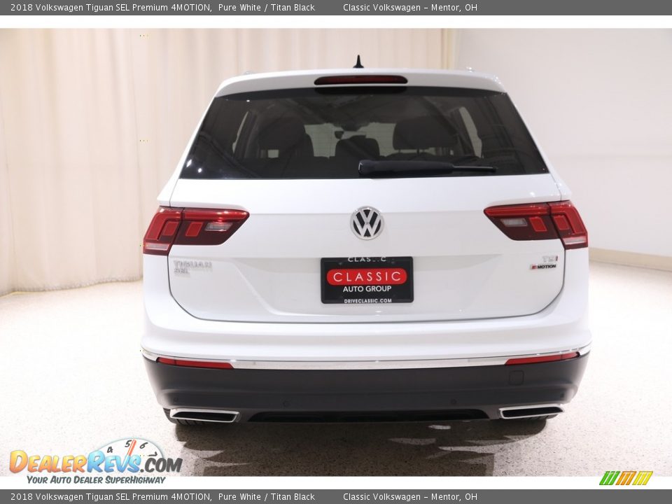 2018 Volkswagen Tiguan SEL Premium 4MOTION Pure White / Titan Black Photo #18