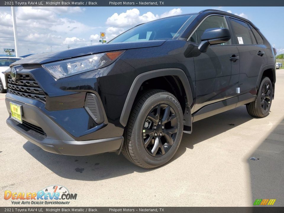 2021 Toyota RAV4 LE Midnight Black Metallic / Black Photo #2