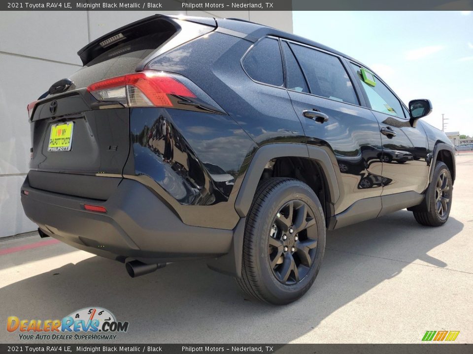 2021 Toyota RAV4 LE Midnight Black Metallic / Black Photo #3