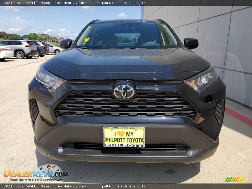 2021 Toyota RAV4 LE Midnight Black Metallic / Black Photo #9