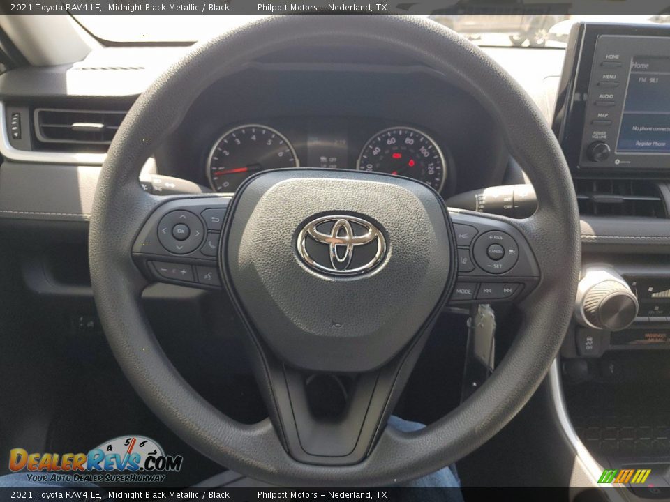 2021 Toyota RAV4 LE Midnight Black Metallic / Black Photo #15