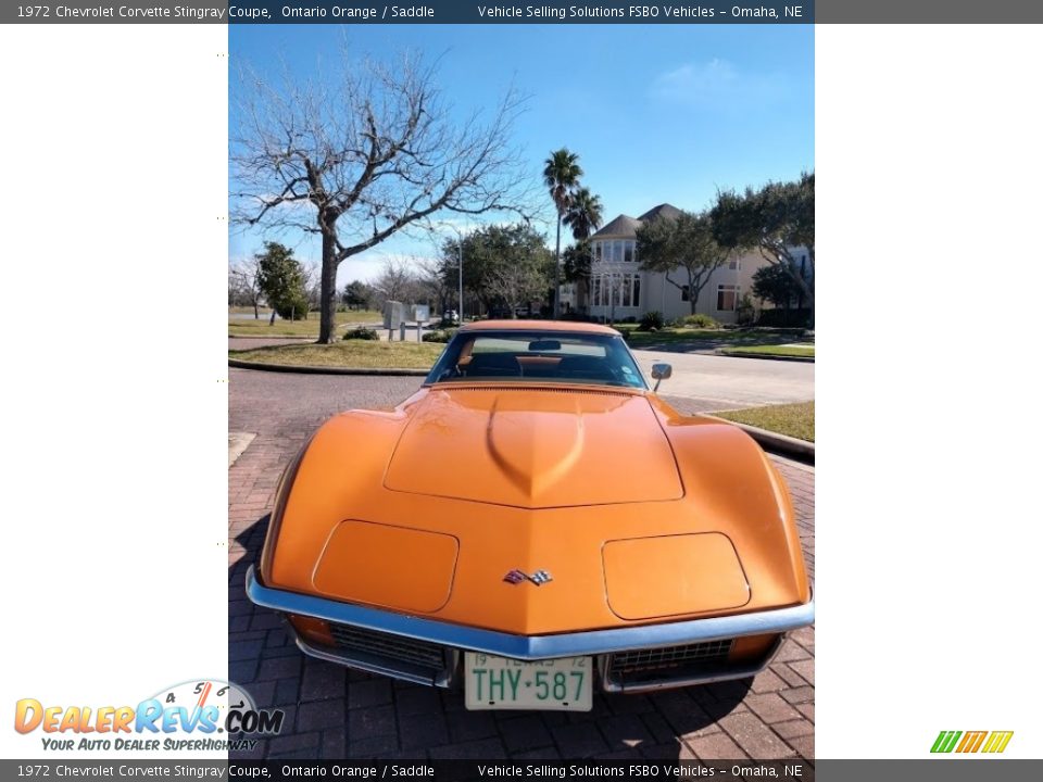 1972 Chevrolet Corvette Stingray Coupe Ontario Orange / Saddle Photo #1