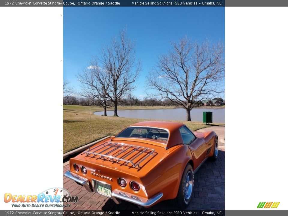 1972 Chevrolet Corvette Stingray Coupe Ontario Orange / Saddle Photo #8