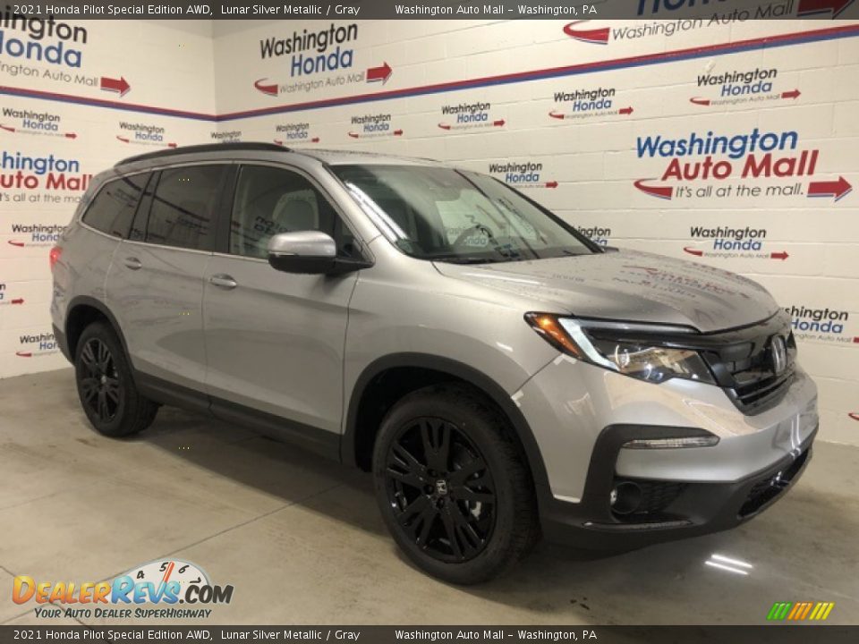 2021 Honda Pilot Special Edition AWD Lunar Silver Metallic / Gray Photo #2